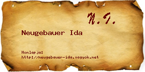 Neugebauer Ida névjegykártya